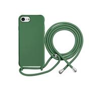 Coque pour iPhone 7 / 8 en TPU Premium Color Lace avec Cordon Tour de Cou Kaki