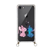 Coque pour iPhone 7-8 SE - SE 2022 Officiel de Lilo & Stitch Baiser Pendentif Transparent pour protéger votre téléphone - Choisissez le type de coque que vous aimez avec licence officielle Disney