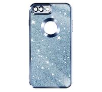 Coque pour iPhone 7 Plus et 8 Plus Paillette Amovible Série Protecam Spark Bleu