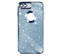 Coque pour iPhone 7 Plus et 8 Plus Paillette Amovible Série Protecam Spark Bleu