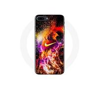 Coque pour Iphone 7 Plus - Nike - Peinture Colorée - Souple - Noir - Mixte