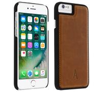Coque pour iPhone 8+, 7+, 6+, 6S+ Protection Rigide Cuir Véritable Akashi Marron
