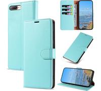 Coque Pour Iphone 8 Plus/Iphone 7 Plus, Antichoc Magnetique Étui À Rabat Avec Porte Cartes, Portefeuille Housse En Cuir Pu Pour Iphone 8 Plus/Iphone 7 Plus, Vert