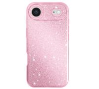 Avizar Coque pour iPhone Air Conception Bi-Matière et Finition Pailletée Rose