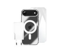 Coque pour iPhone Air Pack Starter Premium 3-en-1 avec Chargeur USB-C 20W Transparent