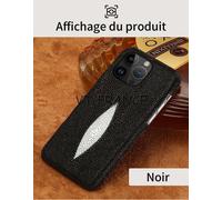 Coque pour iPhone Raie Veritable Galuchat, Couleur: Au Choix, Smartphone: iPhone 14