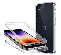 Coque pour iPhone SE 2020/2022/ iPhone 7 / iPhone 8 360 Degrés Protection, Transparente Souple Mince Étui en Silicone TPU Front et PC Retour Anti-Scratch Anti Choc Bumper Housse Case