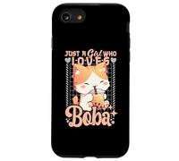 Coque pour iPhone SE (2020) / 7 / 8 Chat Boba Kawaii Bubble Tea Chat Anime Neko Chaton Filles