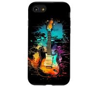 Coque pour iPhone SE (2020) / 7 / 8 Guitare électrique Aquarelle Art Guitariste