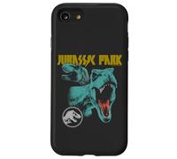 Coque pour iPhone SE (2020) / 7 / 8 Jurassic World T-Rex Rock Band Distressed Logo