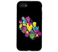 Coque pour iPhone SE (2020) / 7 / 8 Marvel Avengers Super Heroes 80s