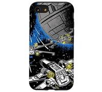 Coque pour iPhone SE (2020) / 7 / 8 Star Wars A New Hope X-Wings et Death Star Wars Noir
