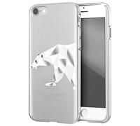 Coque pour iPhone SE 2020/8/7 Semi-rigide avec motifs ours polaire Transparent