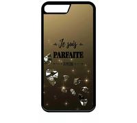 Coque Pour Iphone Se 2020 - Je Suis Parfaite Ou Presque Fond Diamant - Noir