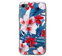 Coque pour iPhone SE 2020 Modèle Flower Case Élégant et Résistant Crong Bleu / Rose