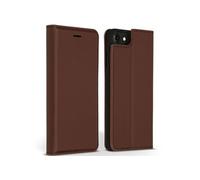 Accezz Premium Leather Slim Bookcase pour iPhone SE (2022 / 2020) / 8 / 7 / 6(s) - Marron