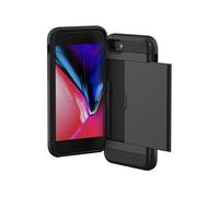 imoshion Coque arrière avec porte-cartes pour Apple iPhone SE (2022 / 2020) / 8 / 7 - Noir