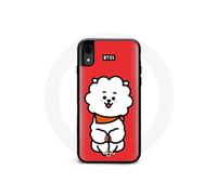 Coque pour Iphone X BTS Bangtan Garçons BT21 RJ de Jin Fond Rouge