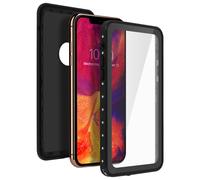 Coque pour iPhone X et XS Protection Housse étanche IP68 Waterproof 2m Antichocs Redpepper Noir