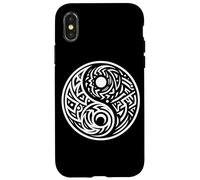 Coque pour iPhone X/XS Symbole Yin et Yang cool style art tribal homme femme