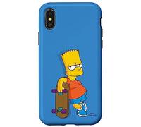 Coque pour iPhone X/XS The Simpsons Bart Simpson Bleu ciel