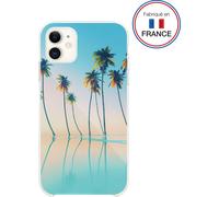 Coque pour iPhone XR / 11 Hybride résine Motifs Palmiers - Fabriqué en France Bigben