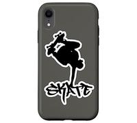 Coque pour iPhone XR Chemise de skate, silhouette de skateboard, graffiti amusant, skateboard