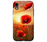 Coque pour iPhone XR coquelicot coquelicots rouge fleurs fleur nature paysage