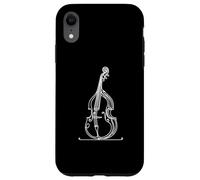Coque pour iPhone XR Double Basses Line Art pour musiciens Contrebasse