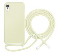 Coque pour iPhone XR en TPU Premium Color Lace avec Cordon Tour de Cou Vert pâle