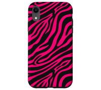 Coque pour iPhone XR Motif zèbre classique - Rose framboise