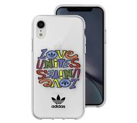 Coque Silicone pour iPhone XR Imprimé Love Unites Bords Surélevés Transparent