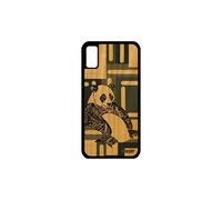 Coque pour iPhone XS en bois silicone panda noir Gris noir et blanc 512 Go Apple