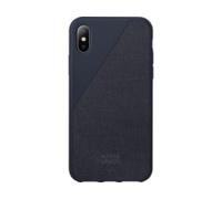 Coque pour iPhone XS Max Clic Canvas - Bleu marine Native Union