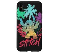 Coque pour iPhone XS Max Disney Stitch Beach Vibes Hawai'i Hibiscus Fleurs et palmiers