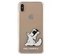 Coque pour iPhone XS Max Imprimé Choupette Protection Rigide Antichoc Noir transparent