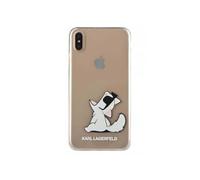 Coque pour iPhone XS Max Imprimé Choupette Protection Rigide Antichoc Noir transparent
