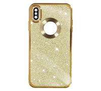 Coque pour iPhone XS Max Paillette Amovible Silicone Gel Série Protecam Spark Dorée