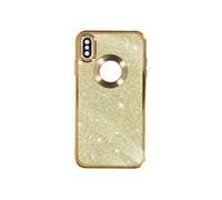 Coque pour iPhone XS Max Paillette Amovible Silicone Gel Série Protecam Spark Dorée