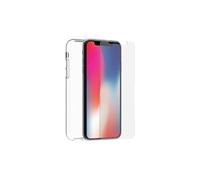 Coque pour iPhone XS/X Série Recycletek et Protection d'Ecran en Verre Trempé Transparent