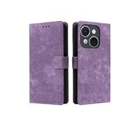 Coque pour ITEL A50C A669L Portefeuille Flip Folio Fermeture Magnétique Blocage RFID Couverture De Fentes Pour Cartes Etui en Cuir PU Violet