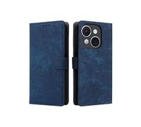 Coque pour ITEL A50C A669L Portefeuille Flip Folio Fermeture Magnétique Blocage RFID Couverture De Fentes Pour Cartes Etui en Cuir PU Bleu