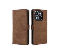 Coque pour ITEL A50C A669L Portefeuille Flip Folio Fermeture Magnétique Blocage RFID Couverture De Fentes Pour Cartes Etui en Cuir PU Marron