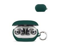 Coque pour JBL Soundgear Clips écouteurs sans Fil,daunke étui de Protection Souple en Silicone，étui Doux pour la Peau avec Boucle Ronde, Protection complète, Vert foncé