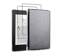 Coque pour Kindle 2024/2022 + 2PC Verre Trempé, 6" Transparente Etui Protection Liseuse 11. Generation, [Antichoc] Souple Silicone Case Ultra Mince Pochette [Anti-Rayures] Housse