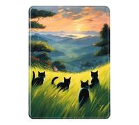 Coque pour Kindle Paperwhite 12e Gén 2024 Housse Flip Silicone Housse Kindle Colorsoft Réveil Auto ou Sommeil PU TPU Case Lecture de Moutons des Prairies Motif Signature Edition Etui 7" (Color 6)