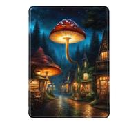 Coque pour Kindle Paperwhite 2015/2013/2012 Flip Etui Cuir PU Silicone TPU Case Magnétique Auto Veille/Réveil Mince Cas Papillon Tour Eiffel Librairie Champignons Motif Housse Paperwhite 3/2/1 (10)