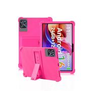Coque pour KINGRID T90 11 Pouces,daunke Silicone Souple,avec Support Rabattable,Légère aux Chocs,Anti-Rayures,Protection complète,Rose