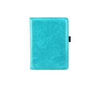 Coque pour Kobo Aura Edition 2 Etui de téléphone portefeuille Luxe Uni Turquoise