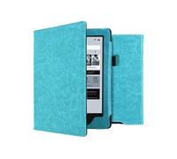 imoshion Étui de liseuse portefeuille en cuir végan pour Kobo Aura H2O - Bleu clair